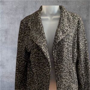 Valerie Bertinelli Grey and Black Fitted Blazer Size L